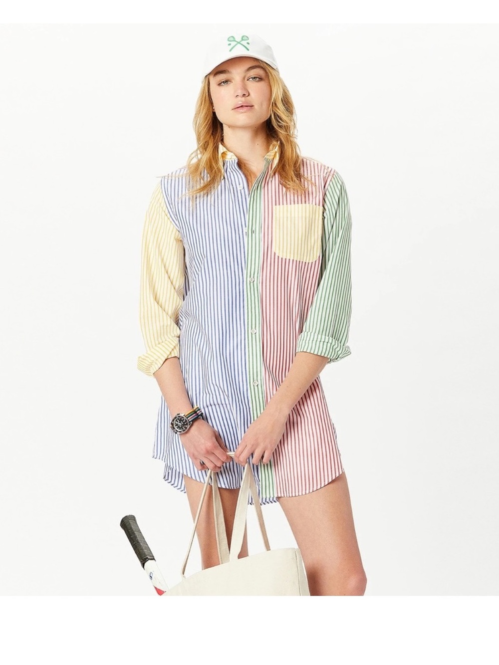 Rowing Blazers Yellow, Blue & White Striped Shirt